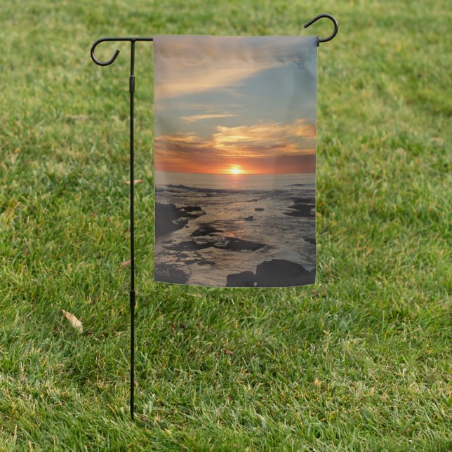 San Diego Sunset II California Seascape Garden Flag (In SItu)