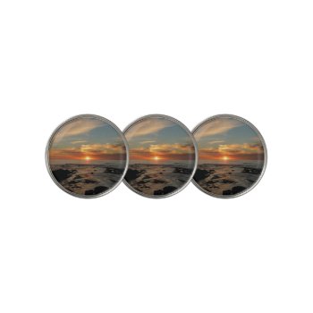 San Diego Sunset Ii California Seascape Golf Ball Marker by mlewallpapers at Zazzle