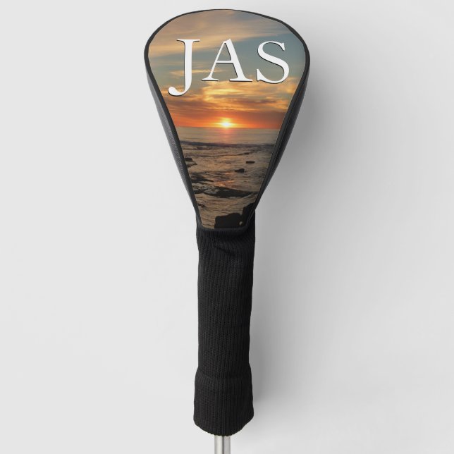 San Diego Sunset II California Seascape Golf Head Cover (Front)