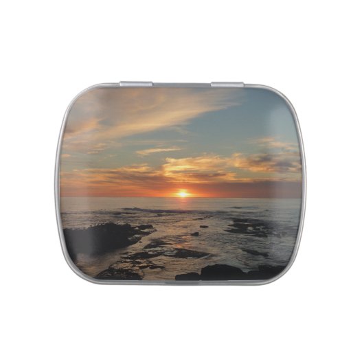 San Diego Sunset II California Seascape Jelly Belly Candy Tin (Top)
