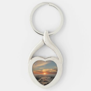 San Diego Sunset Ii California Seascape Keychain by mlewallpapers at Zazzle