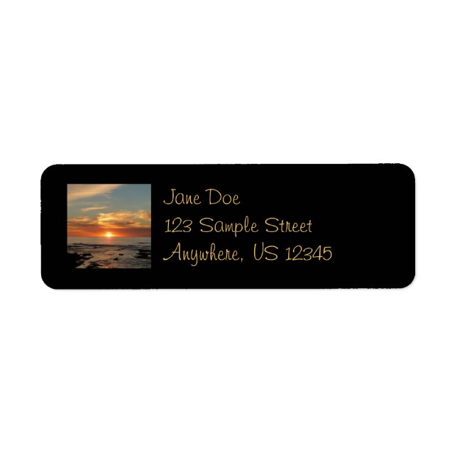 San Diego Sunset II California Seascape Label (Front)
