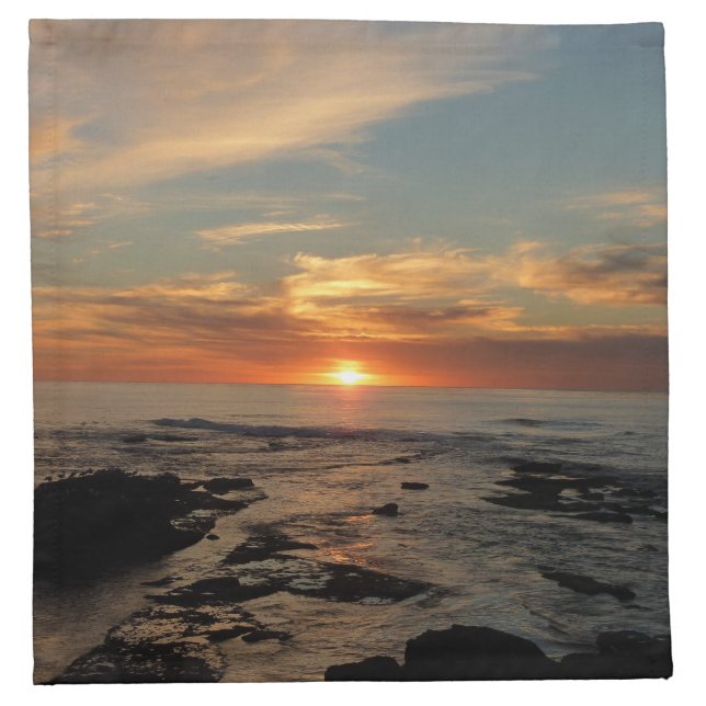 San Diego Sunset II California Seascape Napkin (Front)