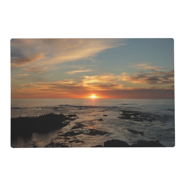 San Diego Sunset II California Seascape Placemat (Front)