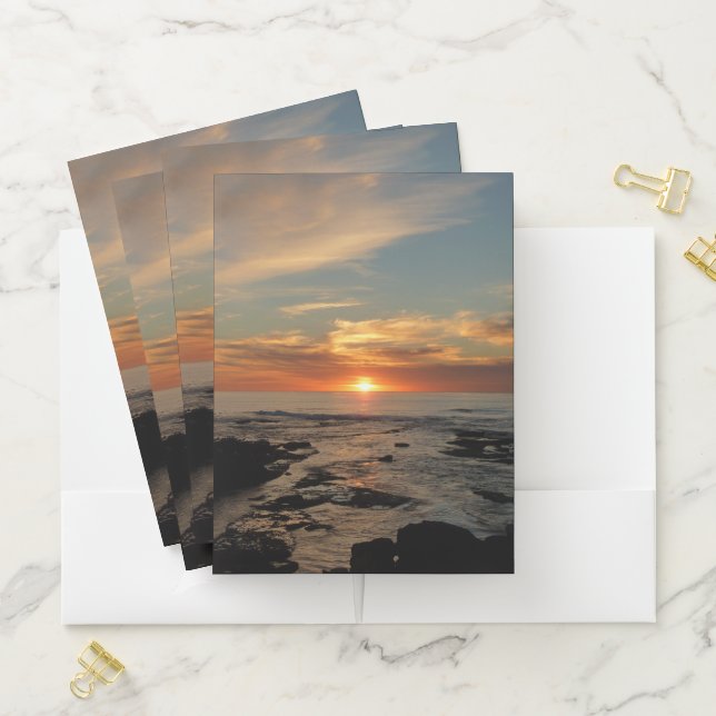 San Diego Sunset II California Seascape Pocket Folder (In Situ)