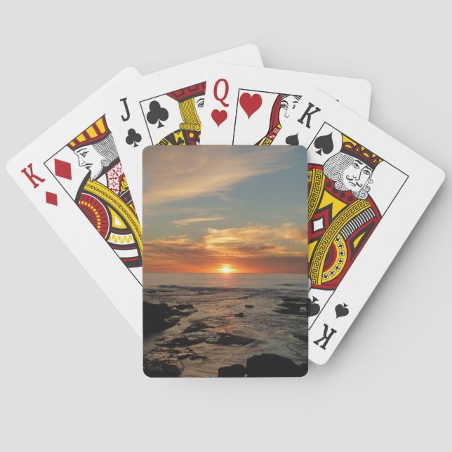San Diego Sunset II California Seascape Poker Cards (Back)