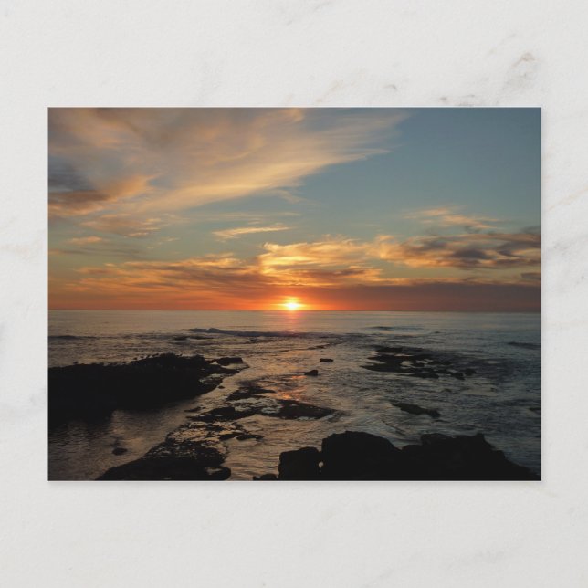 San Diego Sunset II California Seascape Postcard (Front)
