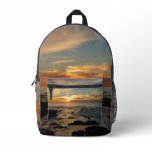 San Diego Sunset II California Seascape Printed Backpack