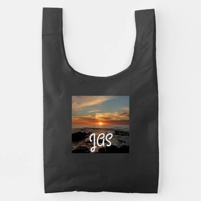 San Diego Sunset II California Seascape Reusable Bag (Front)