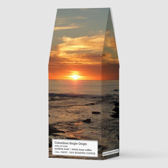 San Diego Sunset II California Seascape Roasted Coffee (Front)
