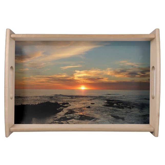 San Diego Sunset II California Seascape Serving Tray (Front)