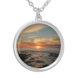 San Diego Sunset II California Seascape Silver Plated Necklace