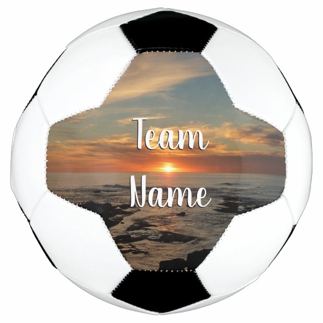 San Diego Sunset II California Seascape Soccer Ball (Front)