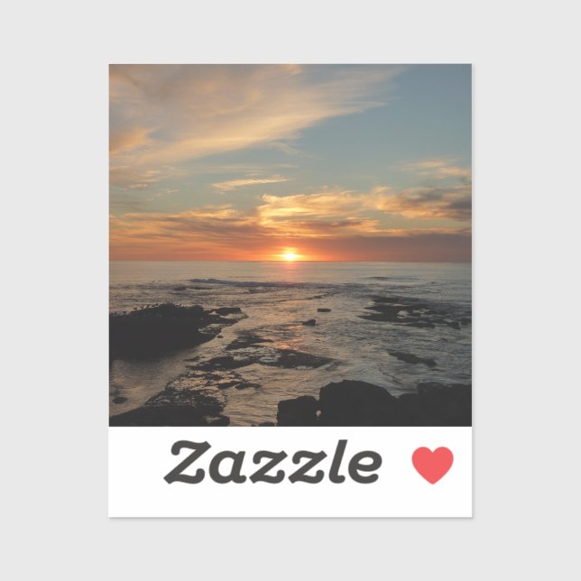 San Diego Sunset II California Seascape Sticker (Sheet)