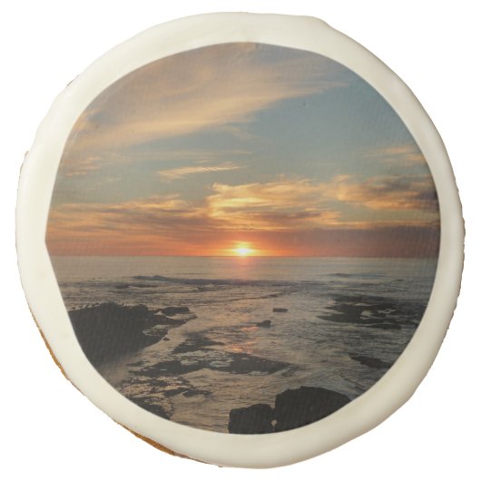 San Diego Sunset II California Seascape Sugar Cookie (Front)