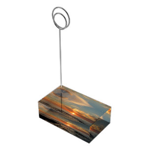 San Diego Sunset II California Seascape Table Card Holder