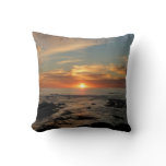 San Diego Sunset II California Seascape Throw Pillow