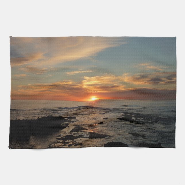 San Diego Sunset II California Seascape Towel (Horizontal)
