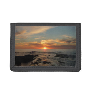San Diego Sunset II California Seascape Tri-fold Wallet