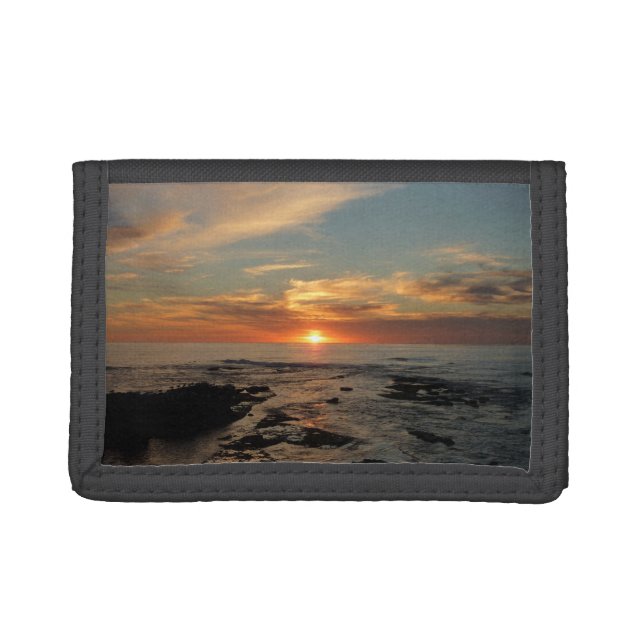 San Diego Sunset II California Seascape Tri-fold Wallet (Front)