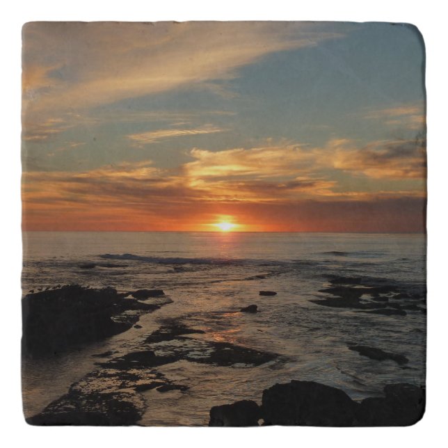 San Diego Sunset II California Seascape Trivet (Front)