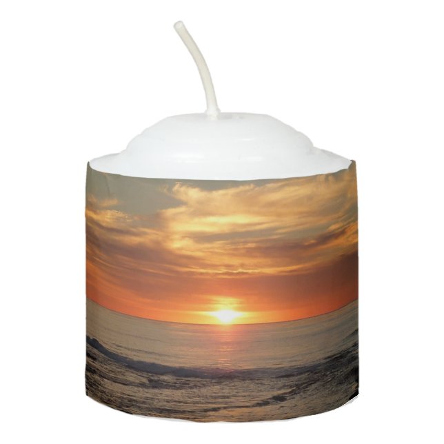 San Diego Sunset II California Seascape Votive Candle (Front)