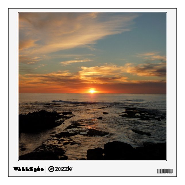 San Diego Sunset II California Seascape Wall Decal (Front)