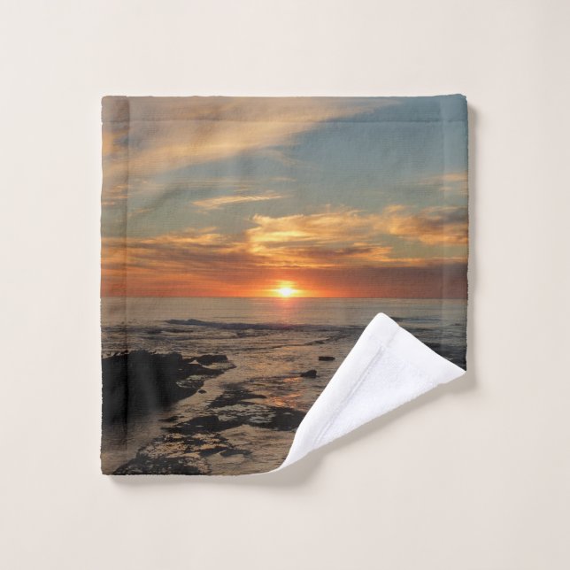 San Diego Sunset II California Seascape Wash Cloth (Wash Cloth)