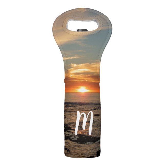 San Diego Sunset II California Seascape Wine Bag (Front)