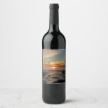San Diego Sunset II California Seascape Wine Label