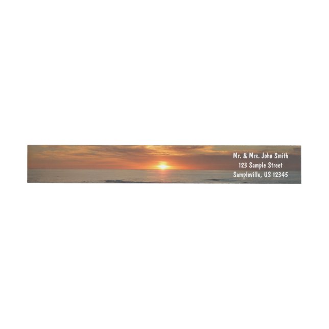 San Diego Sunset II California Seascape Wrap Around Label (Individual)