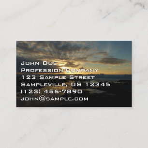 San Diego Sunset III Stunning California Landscape Business Card
