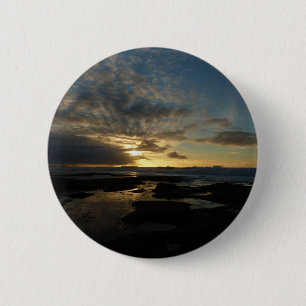 San Diego Sunset III Stunning California Landscape Button