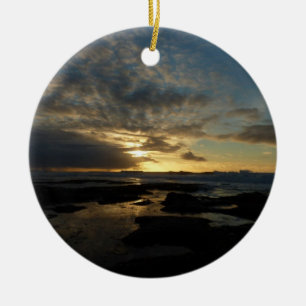 San Diego Sunset III Stunning California Landscape Ceramic Ornament