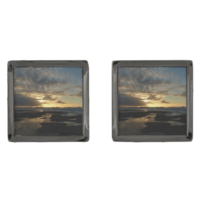 San Diego Sunset III Stunning California Landscape Cufflinks (Front)