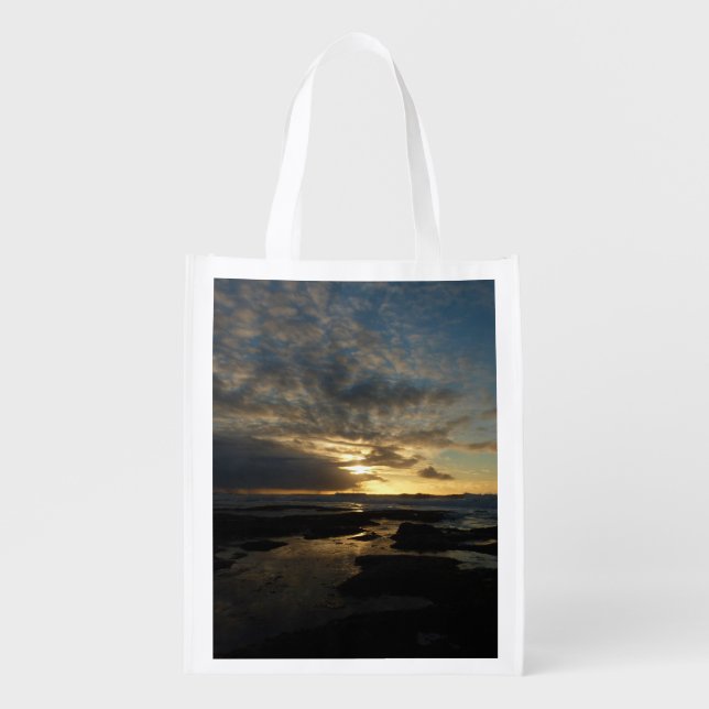 San Diego Sunset III Stunning California Landscape Grocery Bag (Front)