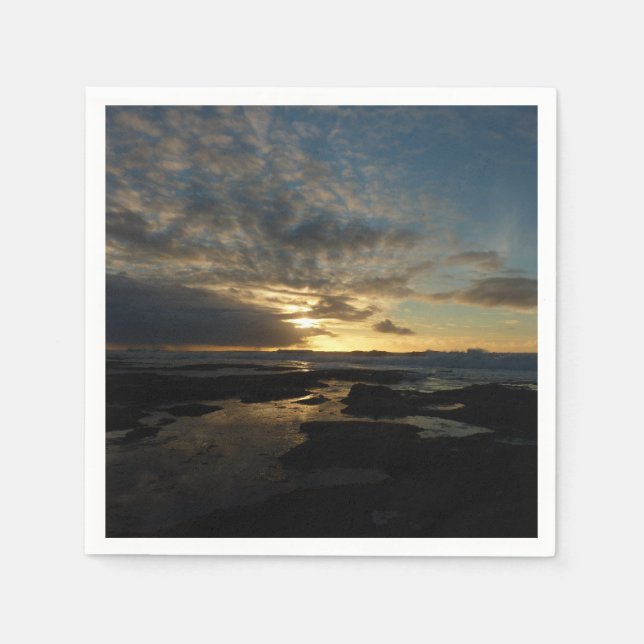 San Diego Sunset III Stunning California Landscape Paper Napkins (Front)