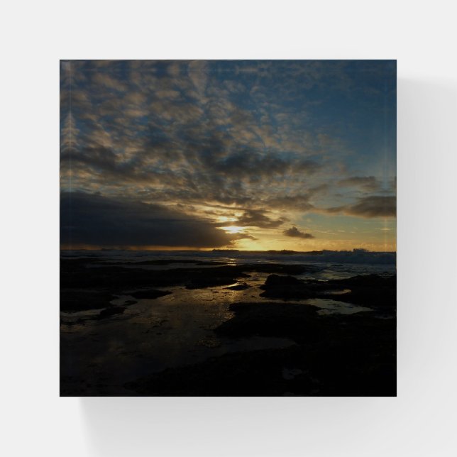 San Diego Sunset III Stunning California Landscape Paperweight (Front)