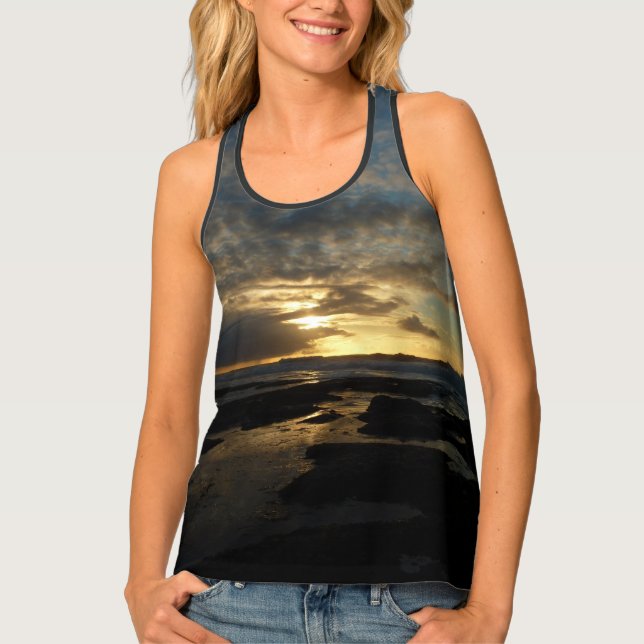 San Diego Sunset III Stunning California Landscape Tank Top (Front)