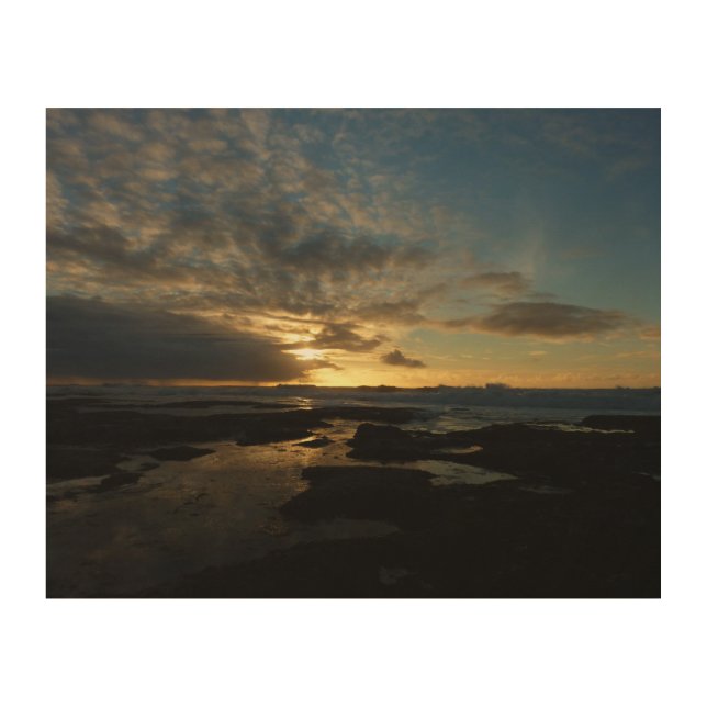 San Diego Sunset III Stunning California Landscape Wood Wall Art (Front)