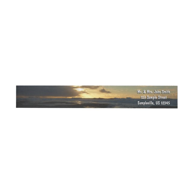San Diego Sunset III Stunning California Landscape Wrap Around Label (Individual)