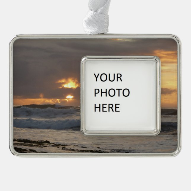 San Diego Sunset IV California Seascape Christmas Ornament (Front)