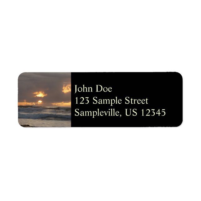 San Diego Sunset IV California Seascape Label (Front)