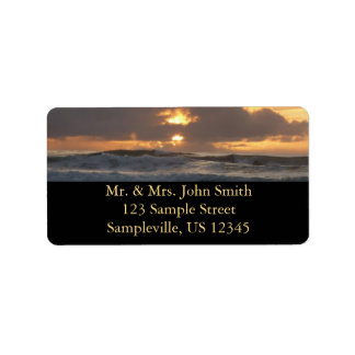 San Diego Sunset IV California Seascape Label