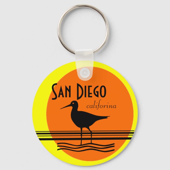 San Diego-Sunset Souvenir Keychain (Front)