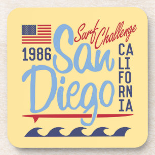 San Diego Surf Challenge 1986 Drink Coaster