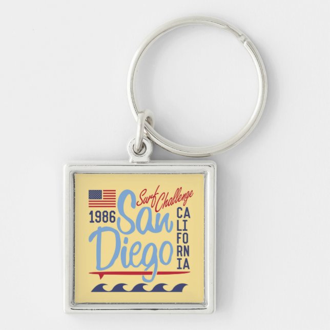 San Diego Surf Challenge 1986 Keychain (Front)