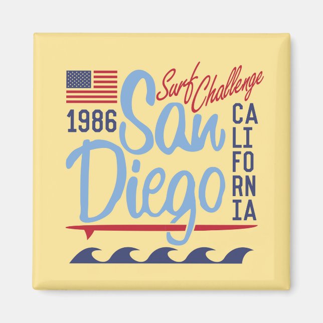 San Diego Surf Challenge 1986 Magnet (Front)