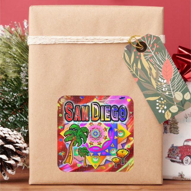 San Diego Tropical Friends Sticker (Holiday)