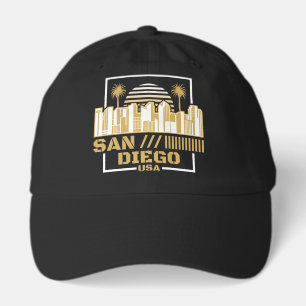 San Diego USA Retro Skyline Travel Design Hat